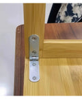 Ten Piece Foldable Flush Hatch Hinges for Tables Desks and Sewing Machines with Low Profile Design and Smooth Folding Motion
