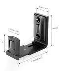 CCJH Sliding Barn Door Bottom Floor Guide With Adjustable Roller U Shape Flexible Flush Design Wall Mounted Black Dual Sided Concealed Pulleys For Smooth Quiet Door Operation Made From Durable Aluminum Alloy. Product dimensions illustrated.