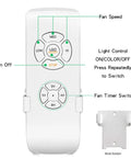 Remote control for 52 Inch Ceiling Fan With Lights Dope Modern Brushed Nickel Indoor Fan Remote Control 5 Reversible Blades