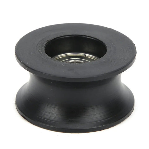 10 Pack 608ZZ U Shaped Nylon Coated Pulley Rail Bearing Wheels For Motors And Machinery Built Tough Durable Heavy Duty Low Friction Bearings With Wide Temperature Range Minus Forty To One Hundred Degrees Celsius Great For Gears Pumps Tools And Conveyors, black U-shaped nylon-coated bearing wheel