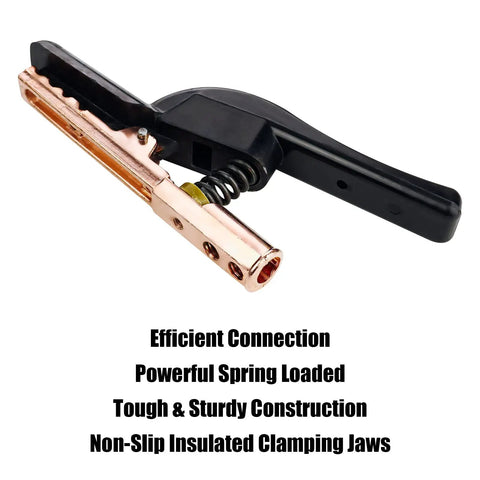 600 Amp Welding Electrode Holder Lead Assembly For ARC Stick Welder With Copper Heavy Duty Jaw Clamp and Flexible Cable