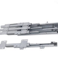 Heavy Duty 22 Inch Drawer Slides Full Extension Rails Made From Cold Rolled Steel With Galvanized Finish For Kitchen Cabinets, Rust Resistant, Built To Last, Durable Metal Rails For Organized Storage. shown open and closed