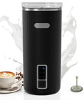 Black 6-In-1 Electric Milk Frother And Steamer With Cold Foam, Hot Foam And Milk Warmer For Latte, Cappuccino And Macchiato