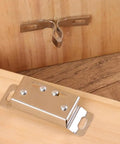 Double Roller Door Catch Latch For Cabinets And Cupboards Heavy Duty Stainless Steel Spring Loaded Easy Install No Fuss And Adjustable Head For Smooth Open Close Wear Resistant Cold Rolled Steel 3 Piece Set installed on wood cabinet
