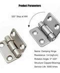 Compact 1 Inch Self Closing Cabinet Hinge Six Pack With Friction Hold At Any Angle and 320 Degree Rotary Steel Damping