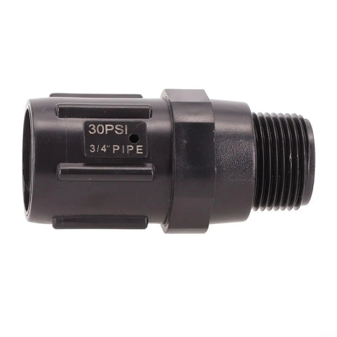 30 PSI Drip Irrigation Pressure Regulator Three Quarter Inch Garden Hose Water Pressure Reducer Valve, black plastic