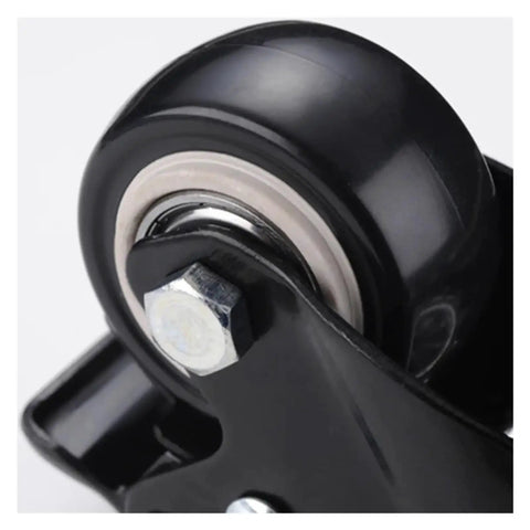 Close-up of Heavy Duty Furniture Casters 4 Pack, 120 Kg Capacity, 1.5 Inch (40 Mm) 360 Swivel Screw Caster Wheels With Rubber Protection