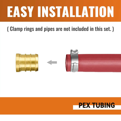 3/4 Inch PEX Brass Plug End Cap 6-Pack For Plumbing shown with PEX tubing for easy installation