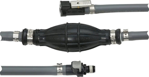 Marine Fuel Line Kit Six Feet Long Three Eighths Inch Hose With Tank And Engine Fittings Includes Sprayless Connectors And