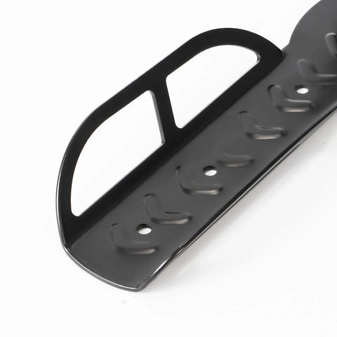 Close-up view of a Heavy Duty Vertical Bike Rack Wall Mount For Garage Space Saving Indoor Bike Holder showing steel material and design.