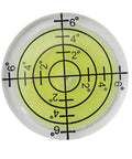 Ehlivhall 32Mm Round Bubble Level, High Precision For Acrylic with bright yellow liquid and degree markings.