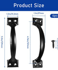 Dimensions of 4 Pack 6 Inch Cabinet Door Handles Vintage Barn Door Pulls Drawer Pulls Metal Gate Pull Handles with screws.