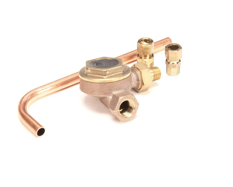 Genuine OEM Replacement Steam Trap 10-4958 for Industrial Boilers with brass fittings and copper tubing on white background