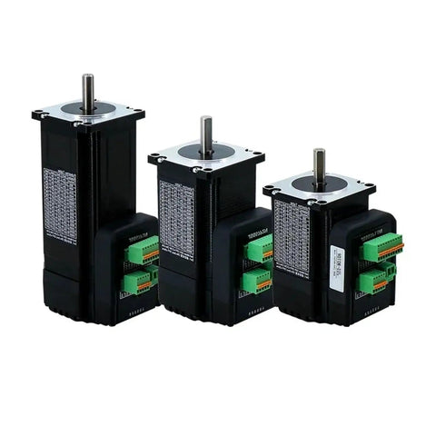 Nema 23 Closed Loop Stepper Motor With Built In 32 Bit Dsp Controller Heavy Duty Hybrid Servo System 1.5 To 3 Nm Torque, three sizes shown