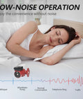 Woman sleeping peacefully beside a Top Rated Three Speed Hot Water Recirculating Pump 13 Gpm 25Ft Head for Hydronic Heating.