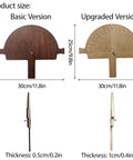 Heavy Duty Birch Wood Precision Angle Finder With Dead On Degree Measurements Quick Miter Setup And Spot On Carpenter Welder Diy Project Alignment Tools Solid side view comparison of basic and upgraded versions, showing size and thickness.