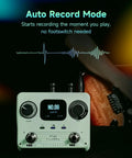 Dual Footswitch Stereo Looper Pedal For Guitar And Bass With Screen Auto Record 300 Minutes Recording displayed