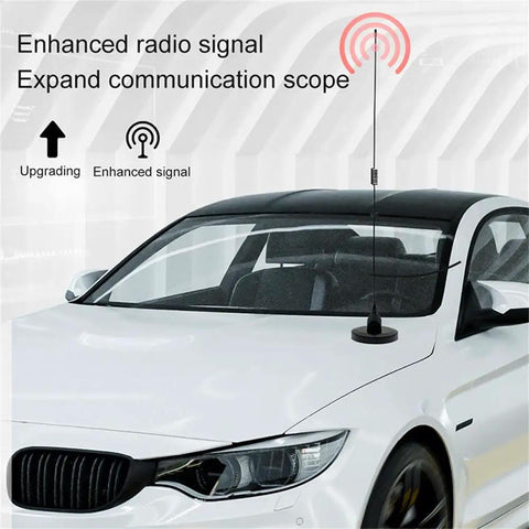 UT106 Dual Band Magnetic Base Ham Radio Antenna With SMA Female Connector on car roof for enhanced signal