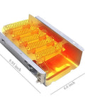 Durable Dryer Heating Element Kit Replacement Nickel Chromium Construction for Select Dryers size dimensions shown