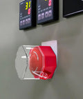 8 Pack Emergency Stop Button Kit With See Through Switch Covers installed on control panel