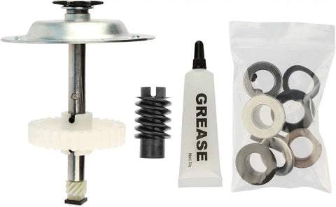 Two Pack Replacement Gear and Sprocket Kit For One Third And One Half HP Chain Drive Garage Door Openers Fits Chamberlain Sears Craftsman Models Includes Gear Sprocket Grease And Quick Start Instructions with accessories