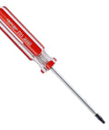 Top-Shelf T10 Security Torx Screwdriver Equipped with a Magnetic Tip and Insulated PVC Handle, Made of Rust-Resistant Chrome Vanadium Steel for Heavy-Duty Repairs, red handle