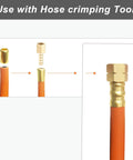Hose Ferrules Brass Fittings Pro Grade 0.625 Inch ID By 1 Inch Long For Air And Acetylene Hoses 25 Pack with crimp tool usage