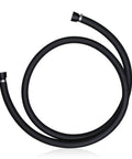 Heavy Duty Replacement Flexible Discharge Hose For Electric Drum Pumps Six Point Six Feet Long, black PVC, industrial use.