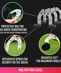 Put Your Putting Game On Point With Pro Putting Gates For Face Angle Control And Progressive Training 3 Adjustable Sizes Large 70mm
