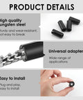 Hella Solid Four Pack Black Router Collet Reduction Sleeves, 1/2 To 1/4 Inch Chuck Converters Crafted From Tough Carbon Steel, installation overview.