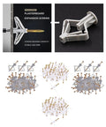 Hollow Wall Anchor Kit 400pc Assortment For Drywall Do It All Expansion Anchors With Split Rib Design Anti Rotation Rust Resistant And Heavy Duty Durable Fasteners For Easy Secure Mounts, assorted anchors
