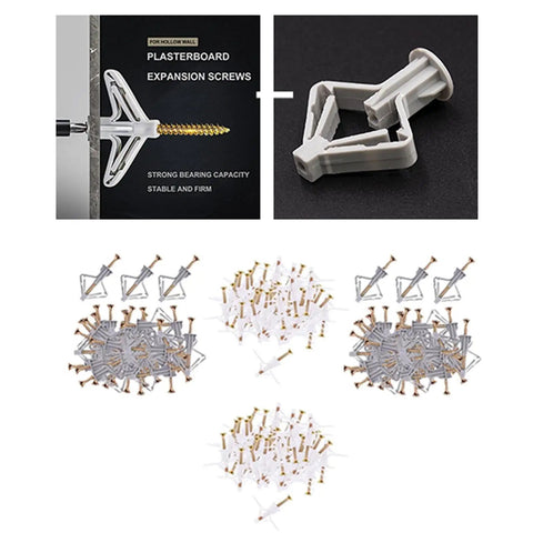 Hollow Wall Anchor Kit 400pc Assortment For Drywall Do It All Expansion Anchors With Split Rib Design Anti Rotation Rust Resistant And Heavy Duty Durable Fasteners For Easy Secure Mounts, assorted anchors