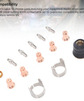 Pro Grade Plasma Cutter Consumables Kit With 48 Pieces IPT40 Electrodes Nozzles Cups And Standoff Guides For CUT 55DS And 65DS