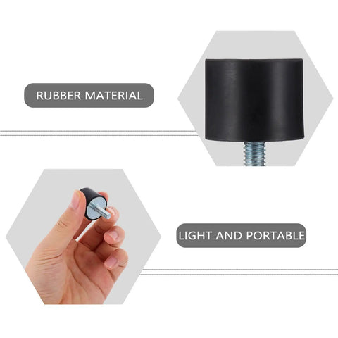 4 Pack Rubber Shock Absorber Mounts For Gym Gear And Generators, Heavy Duty Vibration Isolators That Cut Noise, Damp Shock, Protect Sensitive Devices, And Extend Gear Life, rubber threaded mount