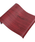Brown Wood Grain Peel And Stick Wallpaper For Kitchen Cabinets Countertops Self Adhesive PVC Vinyl Wrap laying flat, showing texture.
