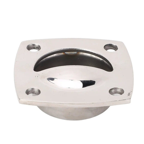 Badass Marine Grade Solid Stainless Steel Flush Pull Handle Rust Proof Cabinet Hardware Minimalist Square Design For Boats Cabins Decks And Kitchen Cabinetry