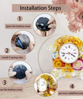 4 Piece Clock Parts Kit for Resin Mold and Epoxy Casting Great for DIY Clock Making and Resin Crafts Workshop installation steps