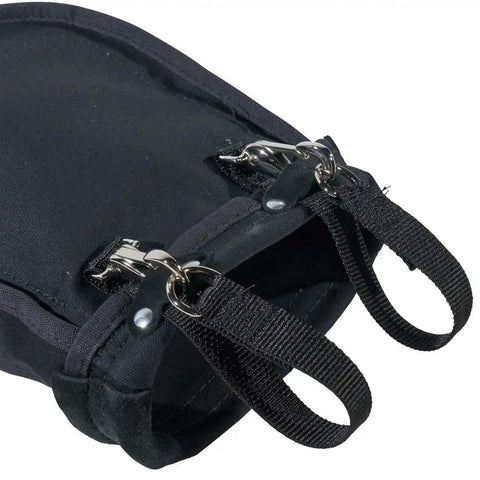 Heavy Duty Tool Pouch For Nuts And Bolts With Interior Pocket No 10 Canvas 9 X 3.5 X 10 Inches Black with zipper detail