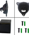 Heavy Duty Cast Iron Wall Mounted Beer Bottle Opener Boasting A Badass Grizzly Bear Head showing top view and included mounting screws.