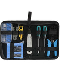 Cat5 Network Cable Crimping Pliers For Home Installation kit with all-in-one network tool, cutter, punch-down tools, chrome vanadium steel build