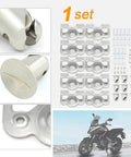 Zero Hassle 1/4 Turn Quick Release Fastener Kit with steel rivets and mounting plates for easy auto trim installation.