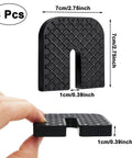 8 Pack Anti Vibration Rubber Isolator Pads For Air Conditioners, U Shaped Shock Pads For Condenser Units, 7x7x1cm size