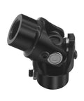 Black 3/4 Inch 36 Spline X 3/4 Inch DD Steering Shaft U Joint with 3-1/4 Inch Length and 1-5/8 Inch Outside Diameter, 35 Degree Max Angle.