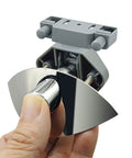 Kick Rattling Doors To The Curb With These Sleek Push Button Cabinet Handles That Keep Your Yacht Or Boat Drawers Secure And Tight, Ensuring Zero Spills No Matter How Rough The Waters Get While Adding A Clean Modern Look To Any Kitchen Cupboard Or - Close-up view of a chrome push button cabinet handle being held.