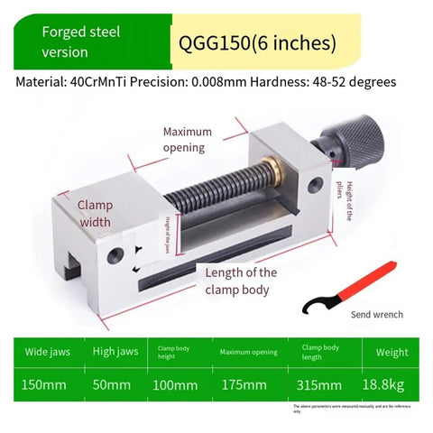 Hella Precise Manual Machining Vise Built Badass Tough Right Angle Design With Quenched Forged Steel for 6 inch setups.