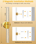 Modern Peel And Stick Wall Sconce Set Of Two Wireless Rechargeable Lamp With Magnetic Base for easy no drill installation methods.