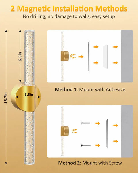 Modern Peel And Stick Wall Sconce Set Of Two Wireless Rechargeable Lamp With Magnetic Base for easy no drill installation methods.