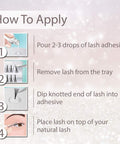 Step-by-step guide for applying LashTite Dark Lash Adhesive for Individual Lashes 0.75 oz Fast Drying Strong Hold That Blends Seamlessly