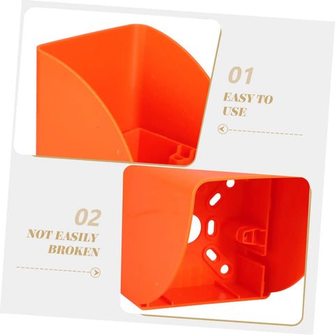 Badass Heavy Duty Ev Charger Cover And Weatherproof Outlet Protector For 86 Type Electrical Jack Plates, orange plastic design.