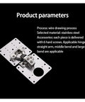1 Pack Rotating Concealed Hinge Repair Plate for Cabinets and Cupboards with mounting accessories and screws, durable fittings